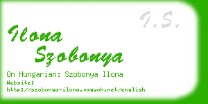 ilona szobonya business card